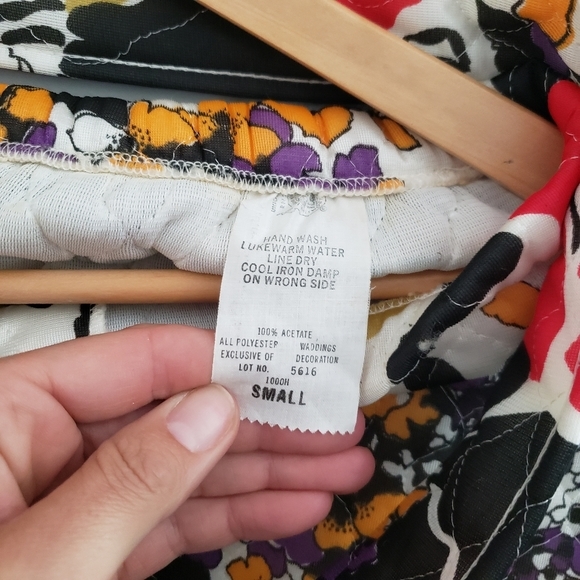 Quilt‎ skirt cream with flower pattern womens size 7/8 - Picture 4 of 5